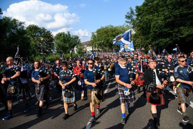 COLOGNE, GERMANY - 19 Haziran 2024: EURO 2024 İskoçya - İsviçre maçı Rhein Enerji Stadyumu 'nda
