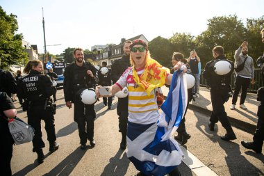 COLOGNE, GERMANY - 19 Haziran 2024: EURO 2024 İskoçya - İsviçre maçı Rhein Enerji Stadyumu 'nda