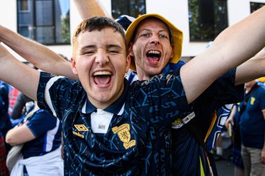 COLOGNE, GERMANY - 19 Haziran 2024: EURO 2024 İskoçya - İsviçre maçı Rhein Enerji Stadyumu 'nda