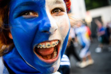 COLOGNE, GERMANY - 19 Haziran 2024: EURO 2024 İskoçya - İsviçre maçı Rhein Enerji Stadyumu 'nda