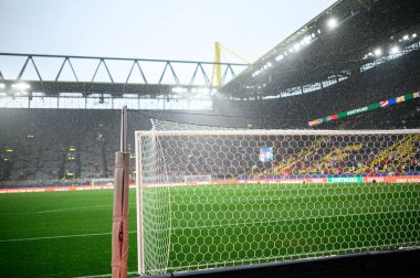 DORTMUND, GERMANY - 18 Haziran 2024: EURO 2024 Türkiye - Gürcistan Signal Iduna Par maçından önce yağmur