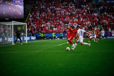 DORTMUND, GERMANY - 18 Haziran 2024: Giorgi Tsitaishvili, EURO 2024 Türkiye-Gürcistan maçı Signal Iduna Park 'ta