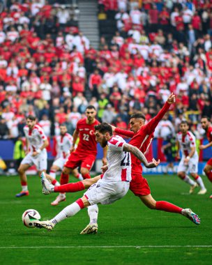 DORTMUND, Almanya - 18 Haziran 2024: EURO 2024 Türkiye - Gürcistan Signal Iduna Par maçı