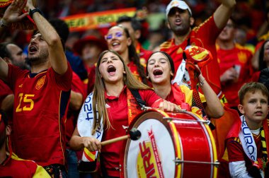 GELSENKIRCHEN, ALMANY - 20 HAZİRAN, 2024: EURO 2024 İspanya, Veltins Arena 'da İtalya' ya karşı.