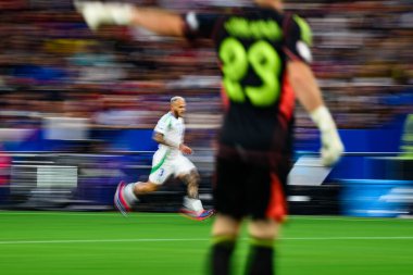 GELSENKIRCHEN, GERMANY - 20 Haziran 2024: EURO 2024 İspanya-İtalya futbol maçı Veltins Arena 'da