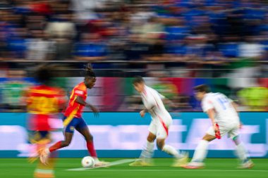 GELSENKIRCHEN, GERMANY - 20 Haziran 2024: EURO 2024 İspanya-İtalya futbol maçı Veltins Arena 'da
