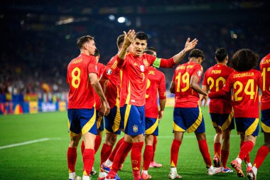 GELSENKIRCHEN, GERMANY - 20 HAZİRAN 2024 Alvaro Morata, EURO 2024 İspanya - İtalya Veltins Arena