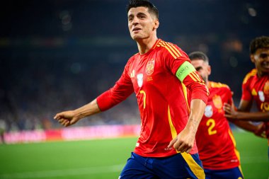 GELSENKIRCHEN, GERMANY - 20 HAZİRAN 2024 Alvaro Morata, EURO 2024 İspanya - İtalya Veltins Arena
