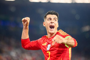 GELSENKIRCHEN, GERMANY - 20 HAZİRAN 2024 Alvaro Morata, EURO 2024 İspanya - İtalya Veltins Arena