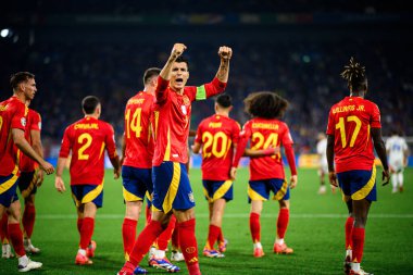 GELSENKIRCHEN, GERMANY - 20 JUNE, 2024: Alvaro Morata, The football match of EURO 2024 Spain vs. Italy at Veltins Arena clipart