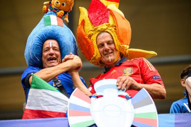 GELSENKIRCHEN, ALMANY - 20 HAZİRAN, 2024: EURO 2024 İspanya, Veltins Arena 'da İtalya' ya karşı.