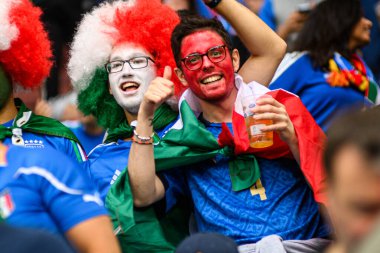 GELSENKIRCHEN, ALMANY - 20 HAZİRAN, 2024: EURO 2024 İspanya, Veltins Arena 'da İtalya' ya karşı.