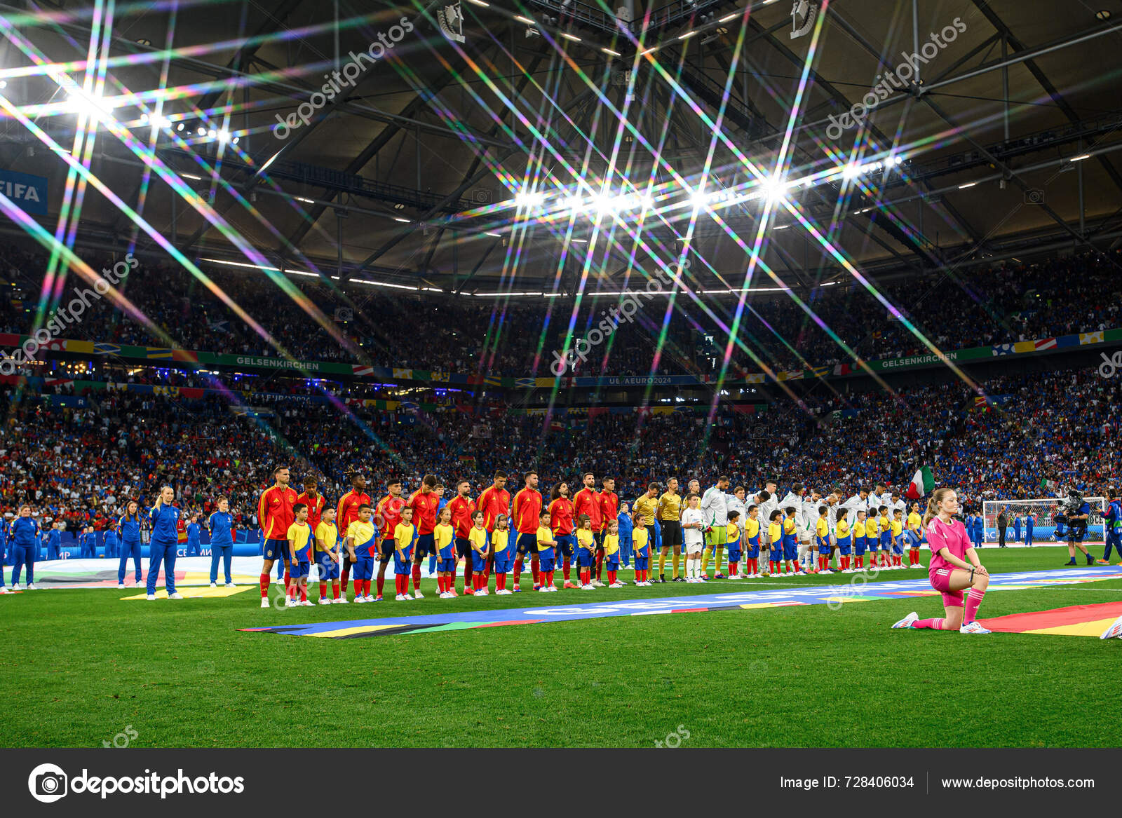 Gelsenkirchen Germany June 2024 Football Match Euro 2024 Spain Italy