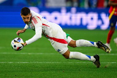 GELSENKIRCHEN, GERMANY - 20 Haziran 2024: EURO 2024 İspanya-İtalya futbol maçı Veltins Arena 'da