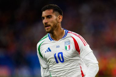 GELSENKIRCHEN, GERMANY - 20 Haziran 2024: EURO 2024 İspanya-İtalya futbol maçı Veltins Arena 'da