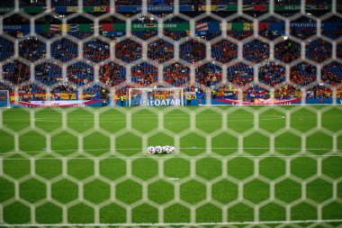 GELSENKIRCHEN, GERMANY - 20 Haziran 2024: EURO 2024 İspanya-İtalya futbol maçı Veltins Arena 'da