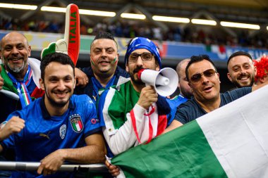 GELSENKIRCHEN, ALMANY - 20 HAZİRAN, 2024: EURO 2024 İspanya, Veltins Arena 'da İtalya' ya karşı.