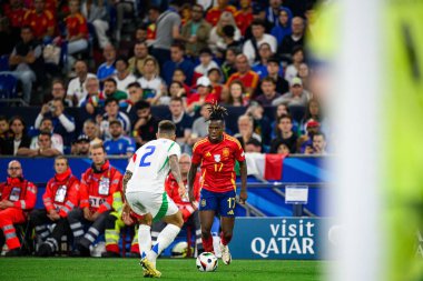 GELSENKIRCHEN, GERMANY - 20 Haziran 2024: Nico Williams, EURO 2024 İspanya - İtalya Veltins Arena maçı