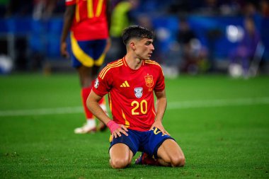 GELSENKIRCHEN, GERMANY - 20 Haziran 2024: Pedri, EURO 2024 İspanya - İtalya Veltins Arena maçı