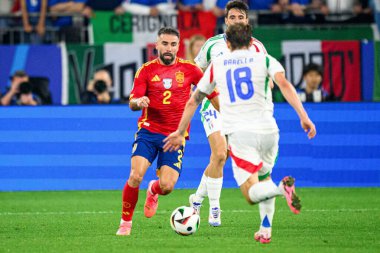 GELSENKIRCHEN, GERMANY - 20 Haziran 2024: Dani Carvajal, EURO 2024 İspanya - İtalya Veltins Arena maçı