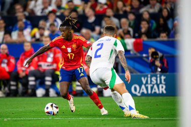 GELSENKIRCHEN, GERMANY - 20 Haziran 2024: Nico Williams, EURO 2024 İspanya - İtalya Veltins Arena maçı