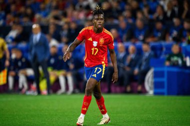 GELSENKIRCHEN, GERMANY - 20 Haziran 2024: Nico Williams, EURO 2024 İspanya - İtalya Veltins Arena maçı