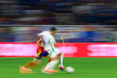 GELSENKIRCHEN, GERMANY - 20 Haziran 2024: EURO 2024 İspanya-İtalya futbol maçı Veltins Arena 'da