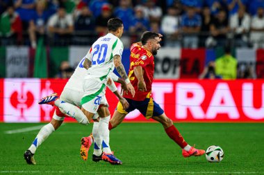 GELSENKIRCHEN, GERMANY - 20 Haziran 2024: EURO 2024 İspanya-İtalya futbol maçı Veltins Arena 'da