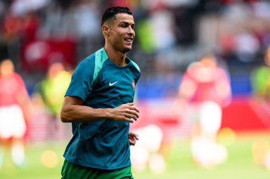 DORTMUND, GERMANY - 22 Haziran 2024: Cristiano Ronaldo EURO 2024 Türkiye - Portekiz Signal Iduna Park maçı