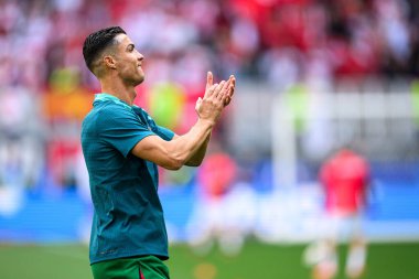 DORTMUND, GERMANY - 22 Haziran 2024: Cristiano Ronaldo EURO 2024 Türkiye - Portekiz Signal Iduna Park maçı
