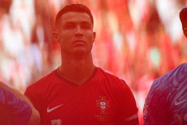 DORTMUND, GERMANY - 22 Haziran 2024: Cristiano Ronaldo EURO 2024 Türkiye - Portekiz Signal Iduna Park maçı