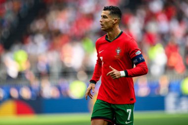 DORTMUND, GERMANY - 22 Haziran 2024: Cristiano Ronaldo EURO 2024 Türkiye - Portekiz Signal Iduna Park maçı