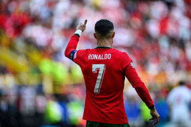 DORTMUND, GERMANY - 22 Haziran 2024: Cristiano Ronaldo EURO 2024 Türkiye - Portekiz Signal Iduna Park maçı