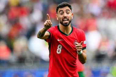 DORTMUND, GERMANY - 22 Haziran 2024: Bruno Fernandes, EURO 2024 Türkiye - Portekiz Signal Iduna Park maçı