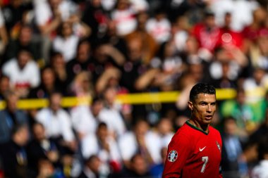 DORTMUND, GERMANY - 22 Haziran 2024: Cristiano Ronaldo EURO 2024 Türkiye - Portekiz Signal Iduna Park maçı