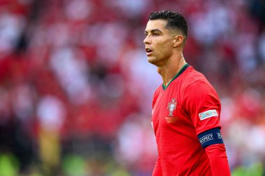 DORTMUND, GERMANY - 22 Haziran 2024: Cristiano Ronaldo EURO 2024 Türkiye - Portekiz Signal Iduna Park maçı