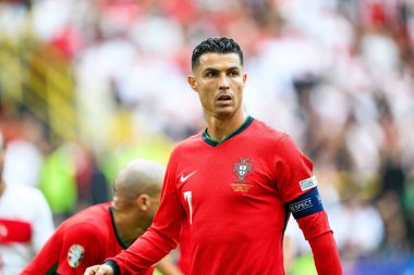 DORTMUND, GERMANY - 22 Haziran 2024: Cristiano Ronaldo EURO 2024 Türkiye - Portekiz Signal Iduna Park maçı
