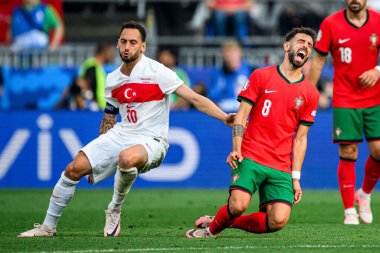 DORTMUND, GERMANY - 22 Haziran 2024: EURO 2024 Türkiye-Portekiz futbol karşılaşması Iduna Par Sinyalinde