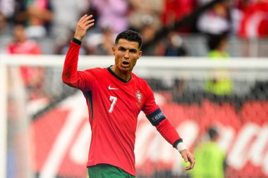 DORTMUND, GERMANY - 22 Haziran 2024: Cristiano Ronaldo EURO 2024 Türkiye - Portekiz Signal Iduna Park maçı