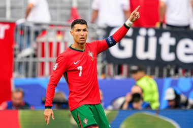 DORTMUND, GERMANY - 22 Haziran 2024: Cristiano Ronaldo EURO 2024 Türkiye - Portekiz Signal Iduna Park maçı