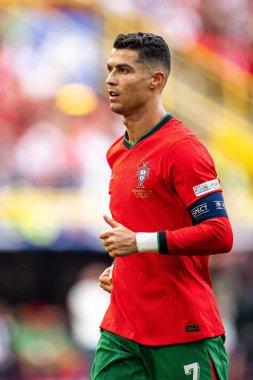 DORTMUND, GERMANY - 22 Haziran 2024: Cristiano Ronaldo EURO 2024 Türkiye - Portekiz Signal Iduna Park maçı