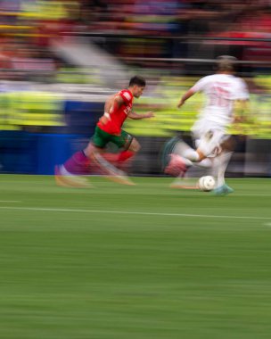 DORTMUND, GERMANY - 22 Haziran 2024: EURO 2024 Türkiye-Portekiz futbol karşılaşması Iduna Par Sinyalinde