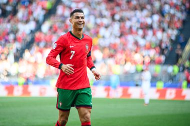 DORTMUND, GERMANY - 22 Haziran 2024: Cristiano Ronaldo EURO 2024 Türkiye - Portekiz Signal Iduna Park maçı