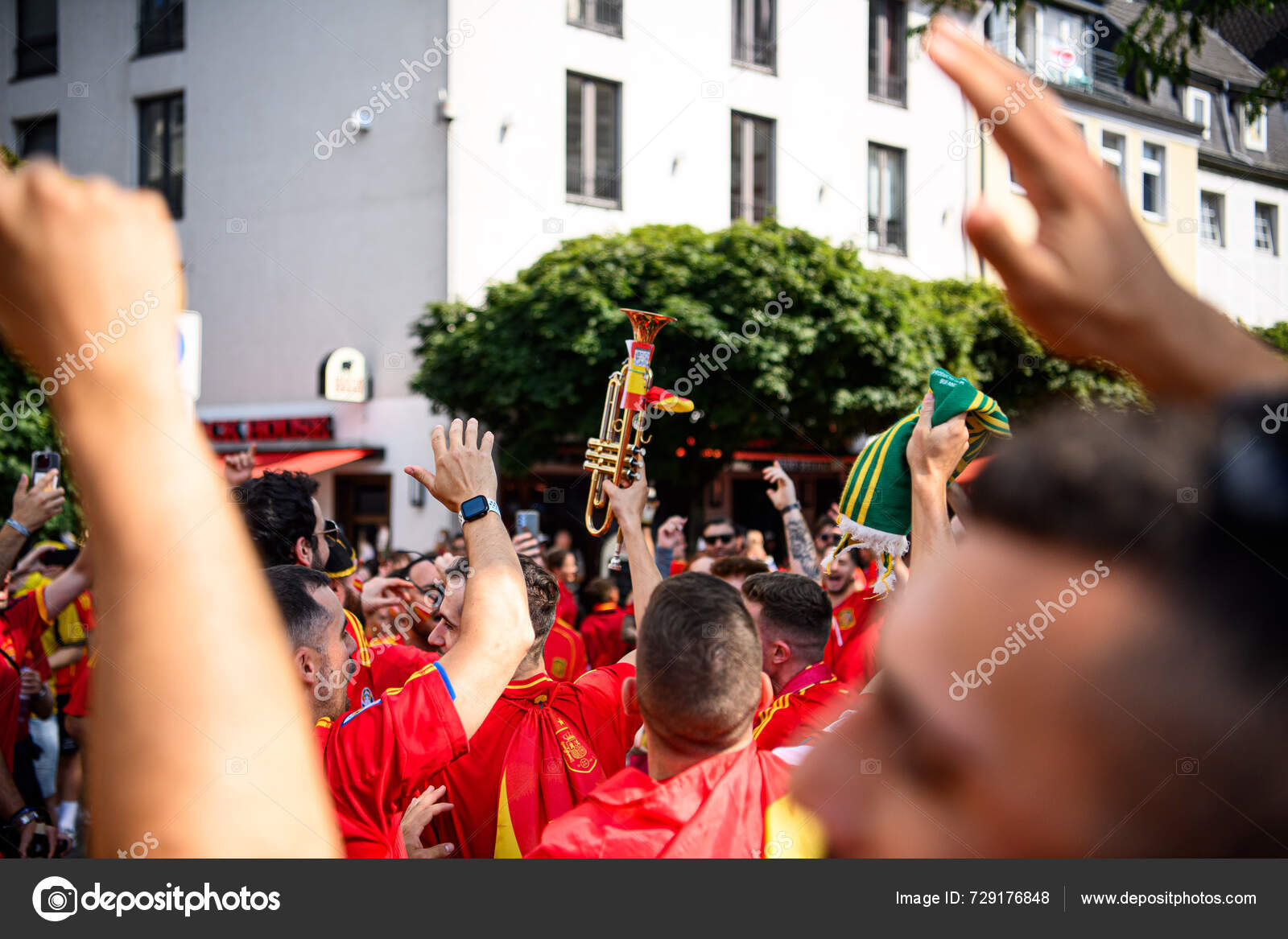 Duesseldorf Germany June 2024 Football Match Euro 2024 Albania Spain