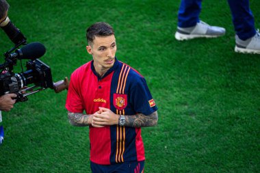 DUESSELDORF, GERMANY - 25 Haziran 2024: Alejandro Grimaldo, EURO 2024 Arnavutluk - İspanya maçı Duesseldorf Arena