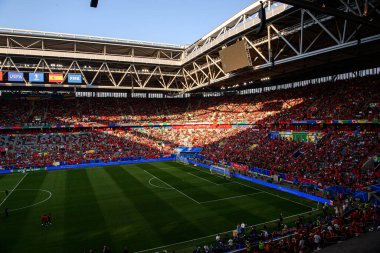 DUESSELDORF, GERMANY - 24 Haziran 2024: EURO 2024 Arnavutluk-İspanya futbol maçı Duesseldorf Arena 'da