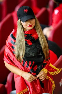 DUESSELDORF, Almanya - 25 Haziran 2024: EURO 2024 Arnavutluk - İspanya maçı Duesseldorf Arena 'da