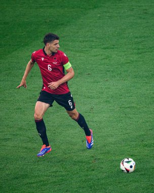 DUESSELDORF, Almanya - 25 Haziran 2024: EURO 2024 Arnavutluk - İspanya maçı Duesseldorf Arena 'da