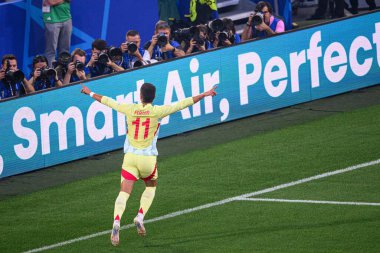 DUESSELDORF, GERMANY - 25 Haziran 2024: Ferran Torres, EURO 2024 Arnavutluk - İspanya maçı Duesseldorf Arena