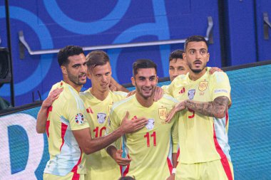 DUESSELDORF, GERMANY - 25 Haziran 2024: Ferran Torres, EURO 2024 Arnavutluk - İspanya maçı Duesseldorf Arena